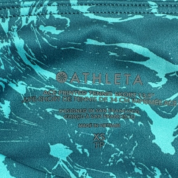 Athleta Teal Marble Skater Skirt - Picture 2 of 9